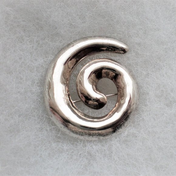 Vintage Designer Sterling Silver 925 Letter Initial G "G" Number 9 Brooch Pin